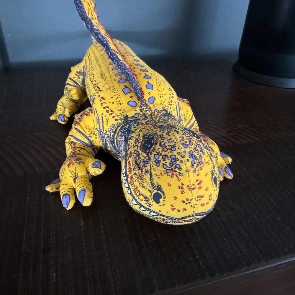 1992 Dimetrodon Applause plush Giant Dinosaur yellow pellet filled 28235 toy‎ - Picture 8 of 10